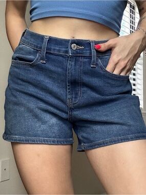 Old Navy Dark Blue High-Rise Denim Shorts